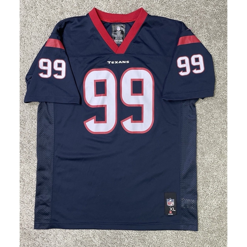 Houston Texans JJ Watt #99 Jersey Youth XL Blue Red NFL Team Apparel Football